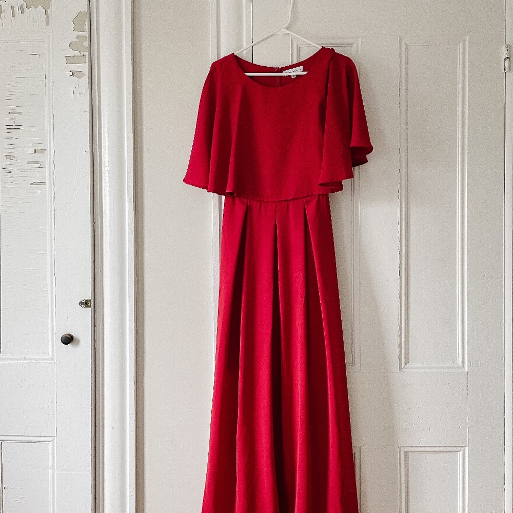 Ashley Lemieux Long Red Maxi Dress